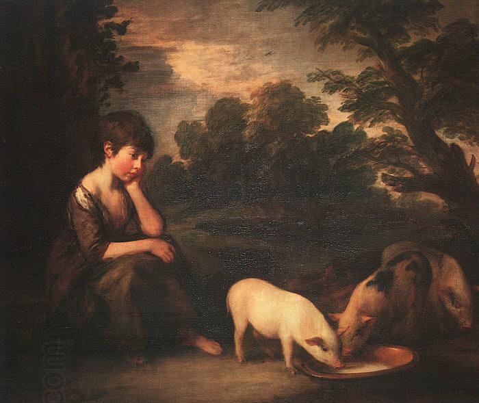 Thomas Gainsborough Girl with Pigs China oil painting art